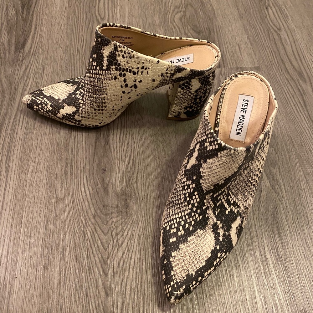 Steve Madden croc mule boots